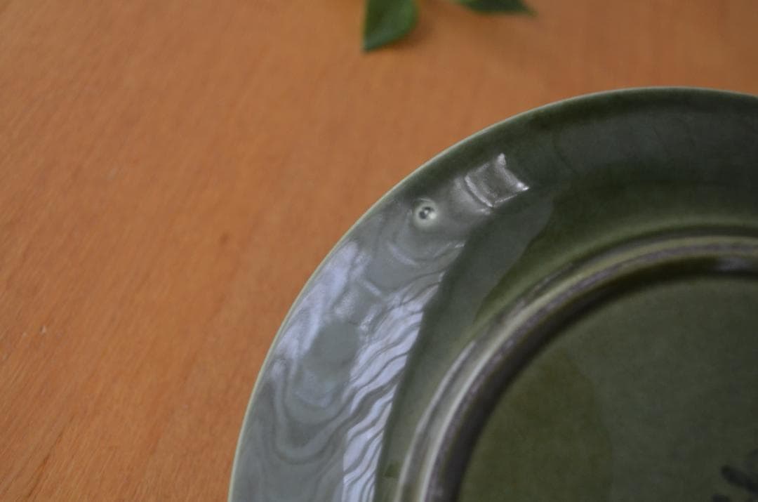 ゲフレ●KOSMOS/コスモス●19cmプレート2枚オリーブ/グリーン②