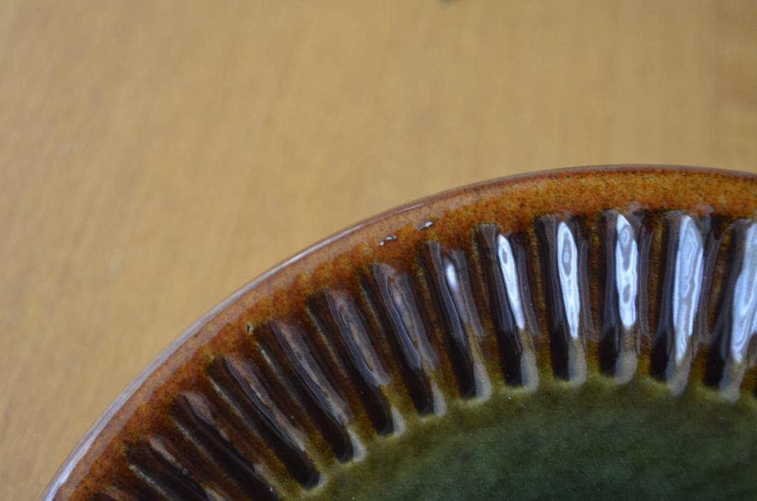 ゲフレ●KOSMOS/コスモス●19cmプレート2枚オリーブ/グリーン②