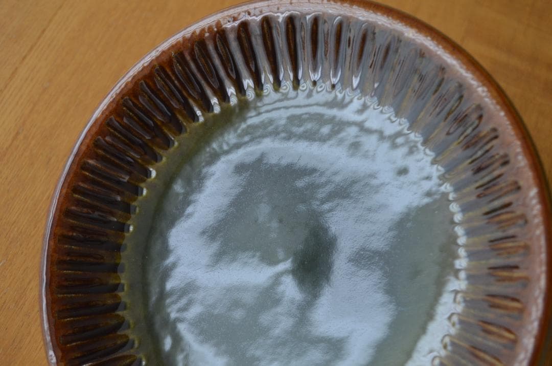 ゲフレ●KOSMOS/コスモス●19cmプレート2枚オリーブ/グリーン②