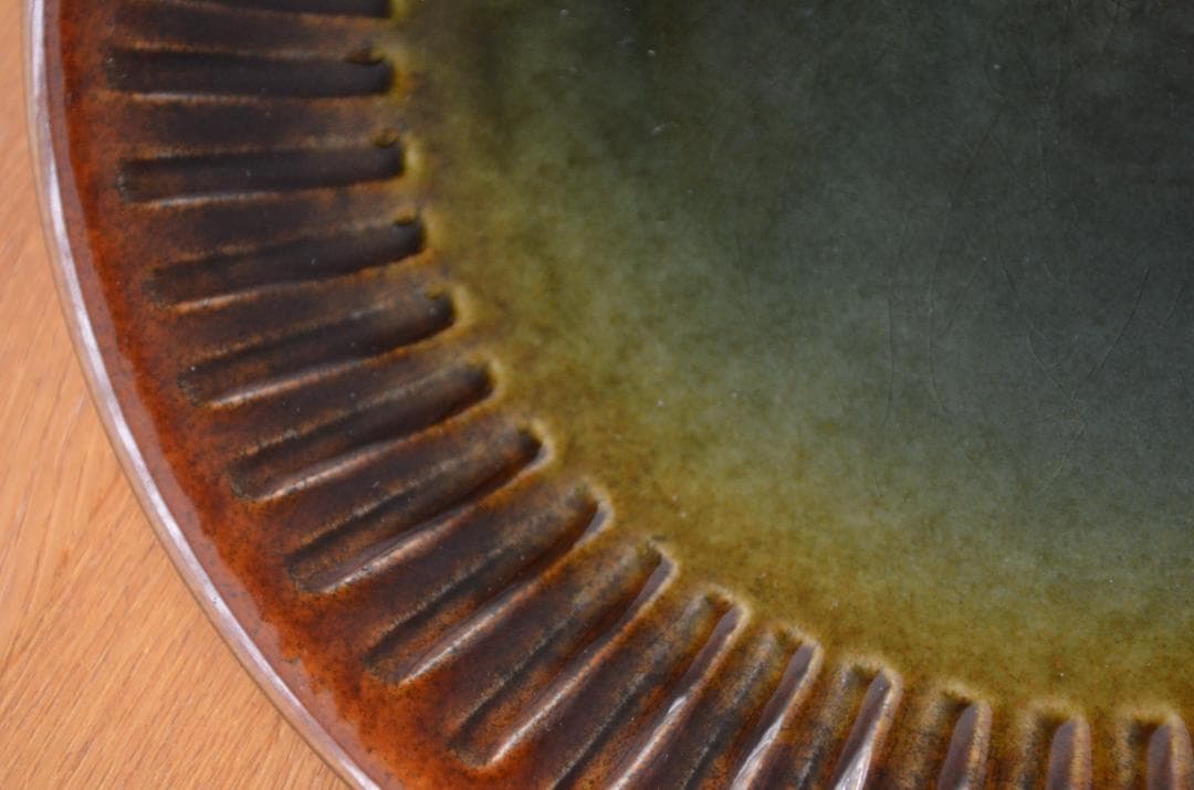 ゲフレ●KOSMOS/コスモス●19cmプレート2枚オリーブ/グリーン②