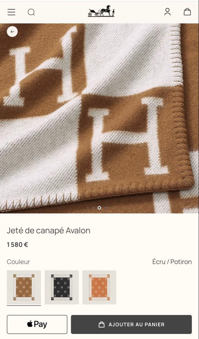 HERMÈS ブランケット 毛布　used