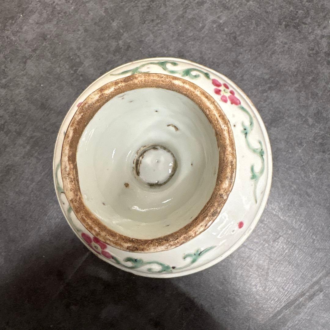 中国清時代花柄の二つに分かれた皿筆洗い - メルカリ