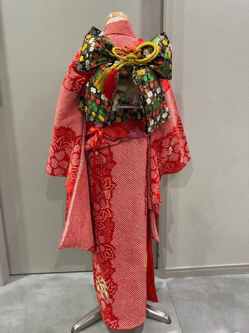 高級　豪華総絞り　鹿子絞り　七五三　着物　フルセット