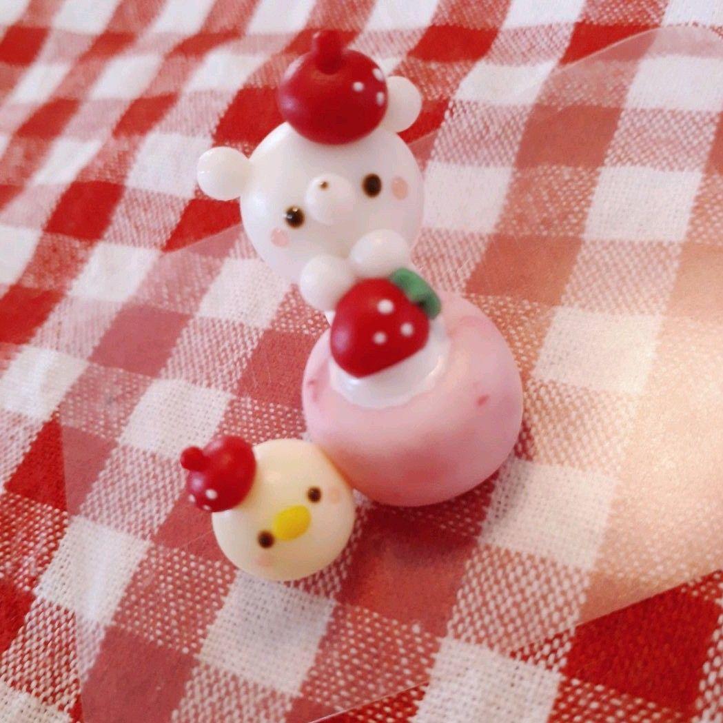 『タイムセール♡』小さな苺ロール♡くまさん&ひよこ