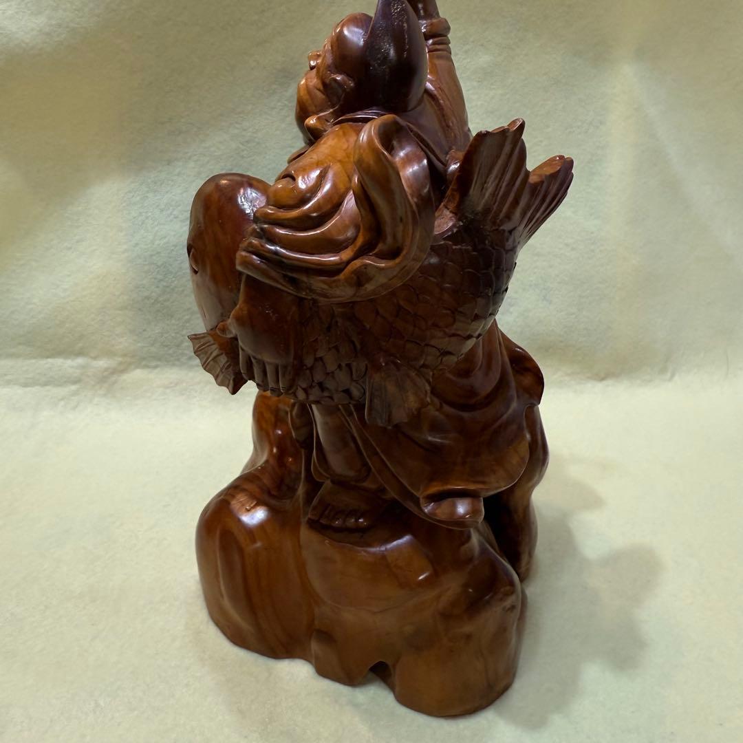 大黒天 恵比寿天 木彫り 神像 七福神 置物 開運 工芸品 福の神像