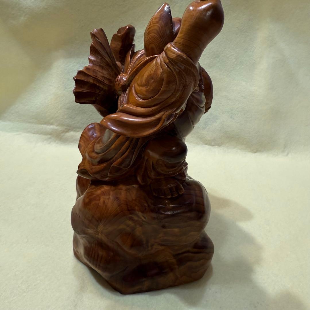 大黒天 恵比寿天 木彫り 神像 七福神 置物 開運 工芸品 福の神像