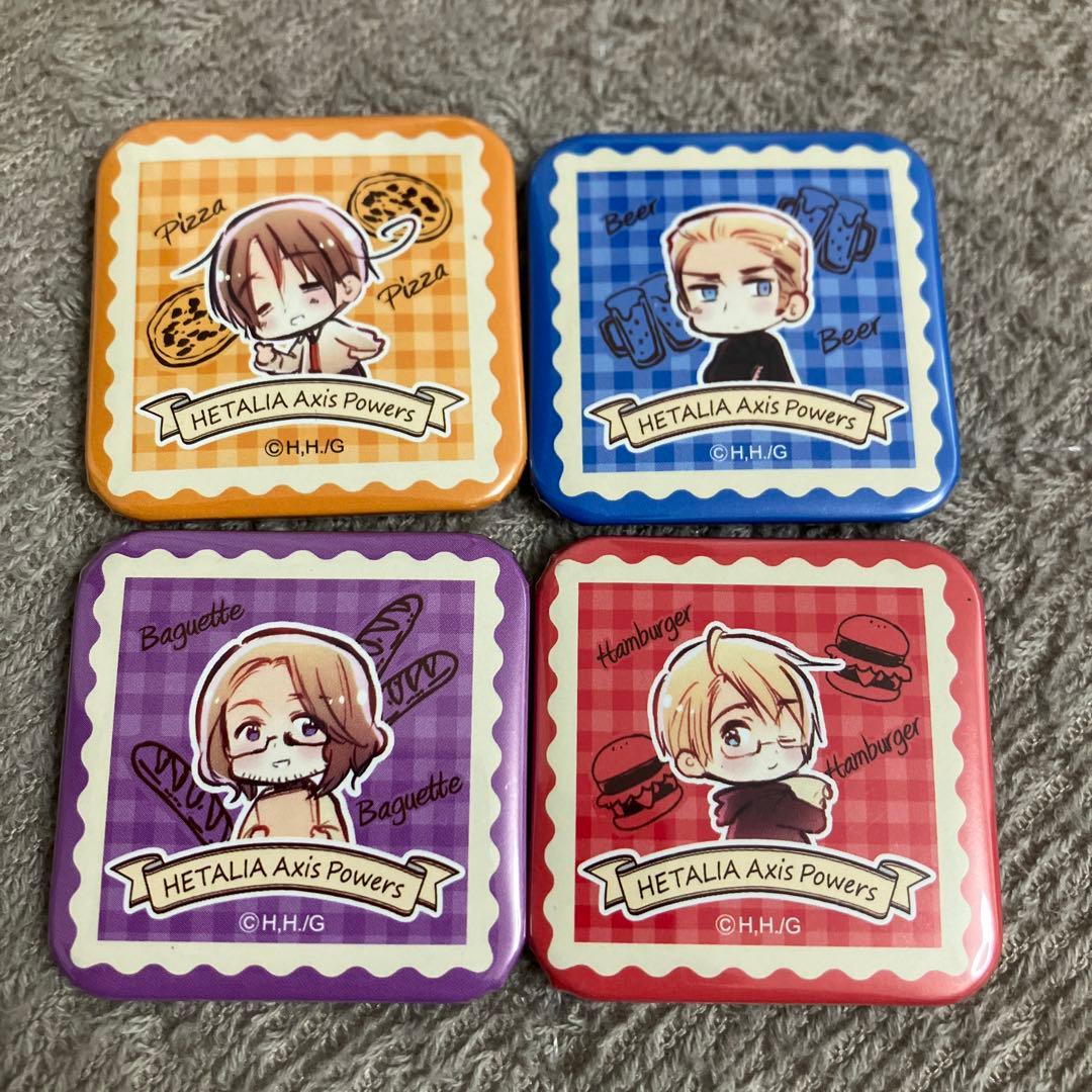 ヘタリア スクエア缶バッジ　イベント限定４種 トレーディングスクエア缶バッジ |アニメ「ヘタリア World☆Stars