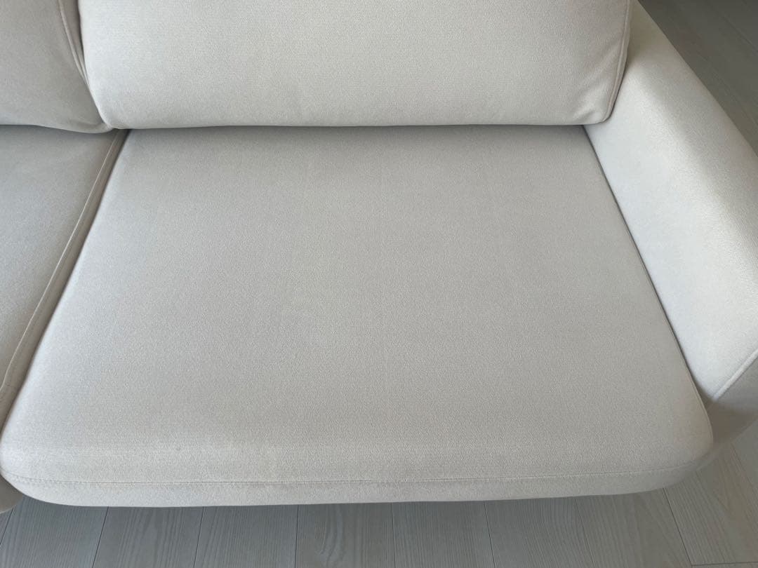 【高野木工】レオソファ　2.5人がけ　アイボリー