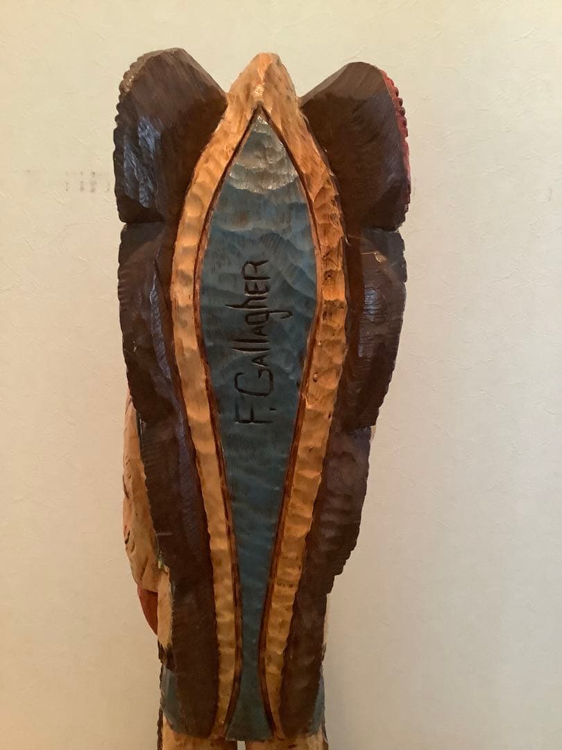 フランク・ギャラガー作ヴィンテージ 120cmシガーストア・インディアン手作り像