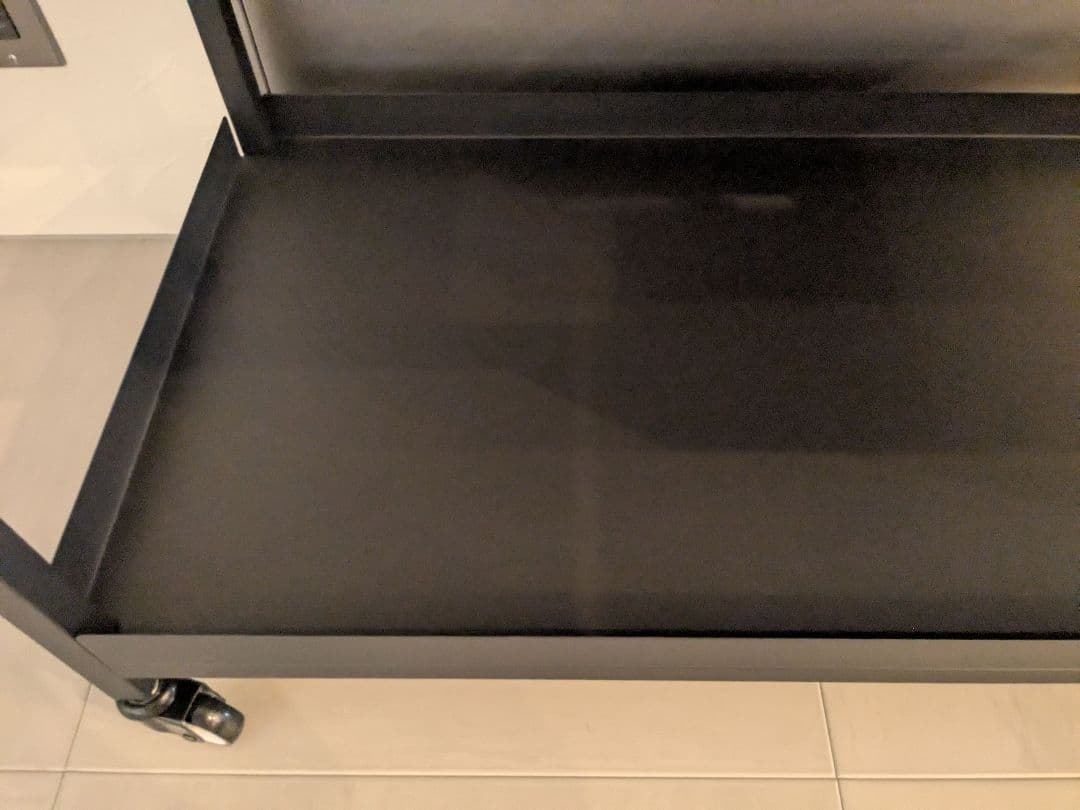 黒 スチールラック 3段 キャスター付き　イケア　トロッテン