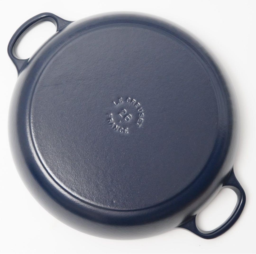 【美品】LE CREUSET　ビュッフェキャセロール　　ネイビー　26cm
