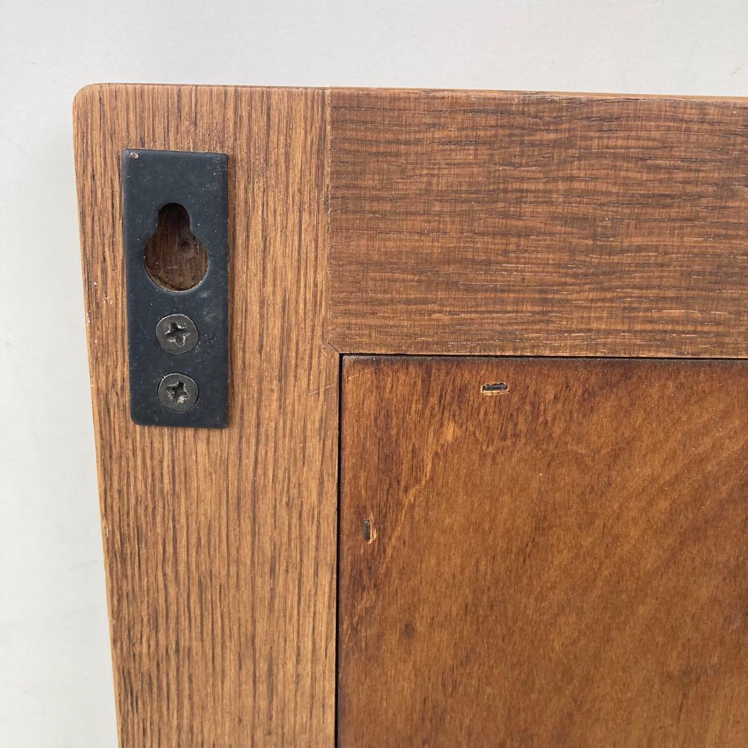 希少 オールドカリモク karimoku スクエア　ウォールミラー 壁掛け鏡