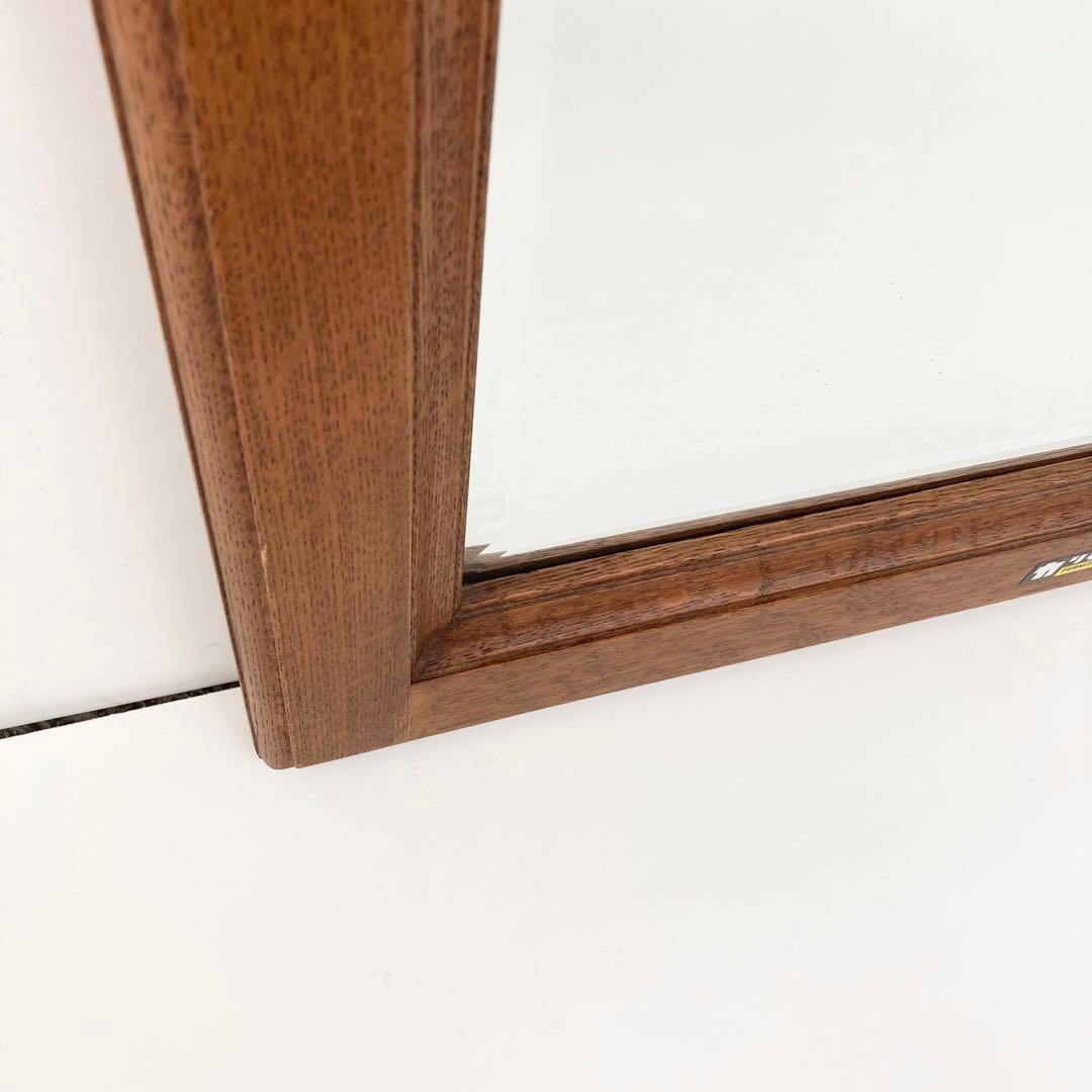 希少 オールドカリモク karimoku スクエア　ウォールミラー 壁掛け鏡