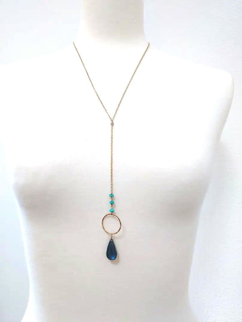 HAWAII　NOELANlラブラドライト天然石ハンドメイドネックレス