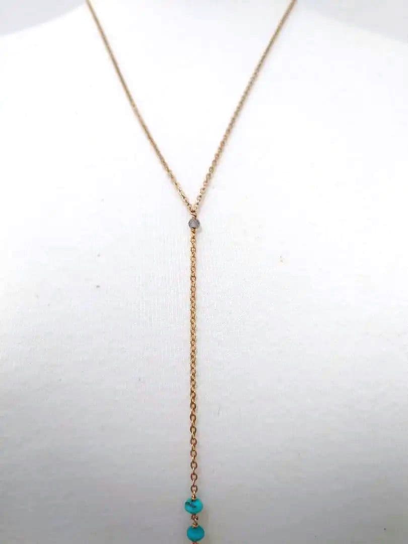 HAWAII　NOELANlラブラドライト天然石ハンドメイドネックレス