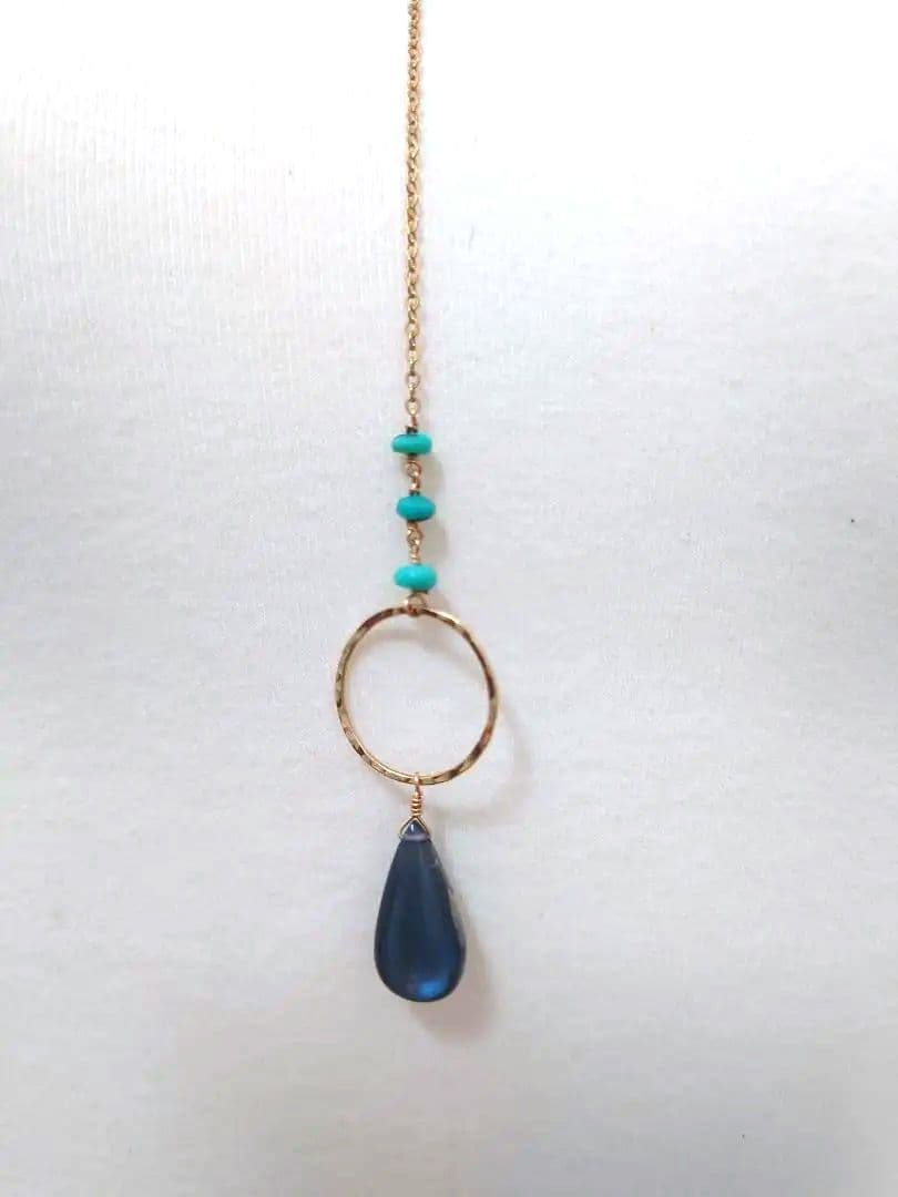 HAWAII　NOELANlラブラドライト天然石ハンドメイドネックレス