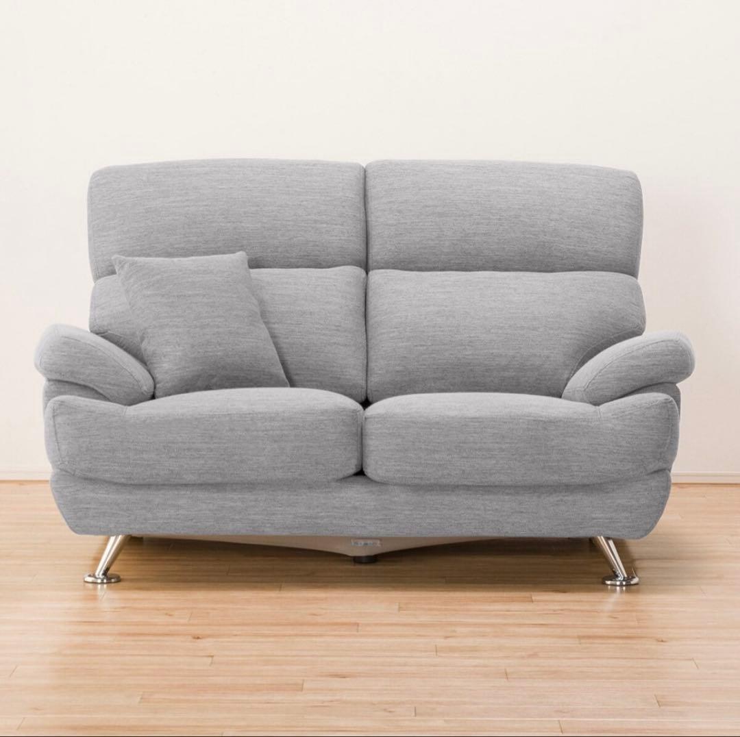 2人掛け布張りソファ(NポケットA12 S-LO DR-MGY) サイズ - メルカリ