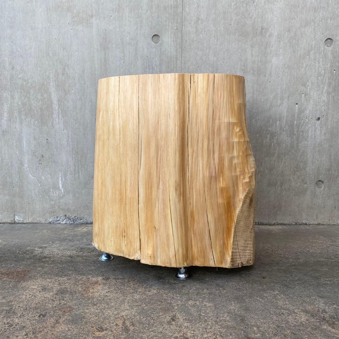 【ひのき切り株のサイドテーブル】丸太 椅子 スツール オブジェ インテリア 什器