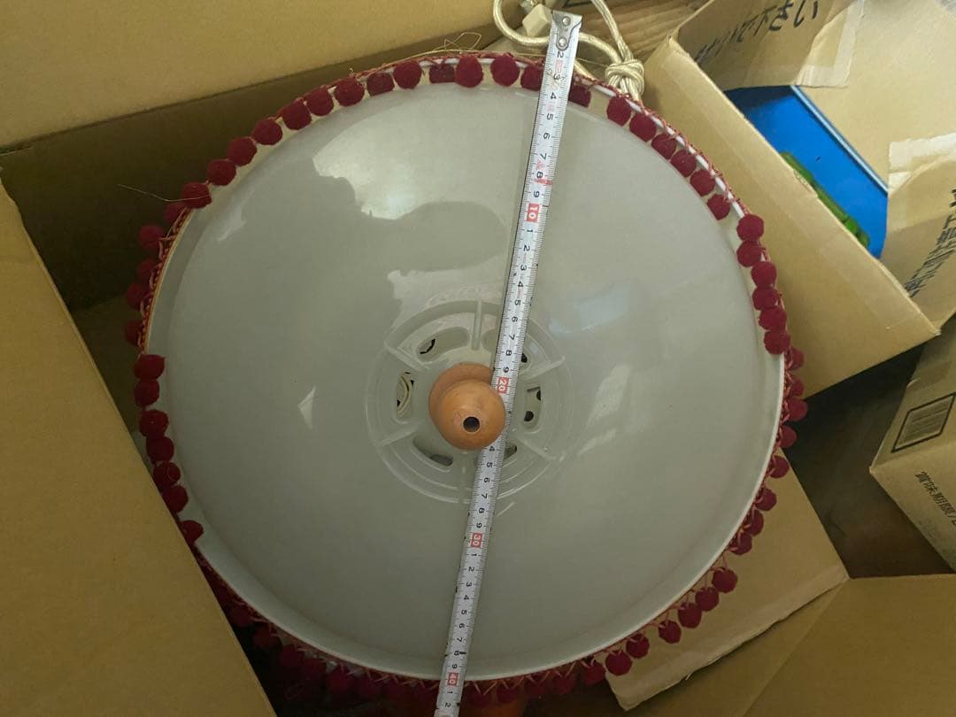 昭和レトロポップ　白　ホワイト　電気傘　ペンダントライト　天井照明