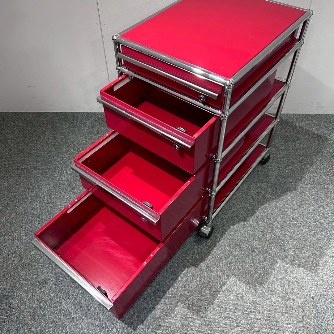 【希少】USM Haller ハラー ワゴン ルビーレッド