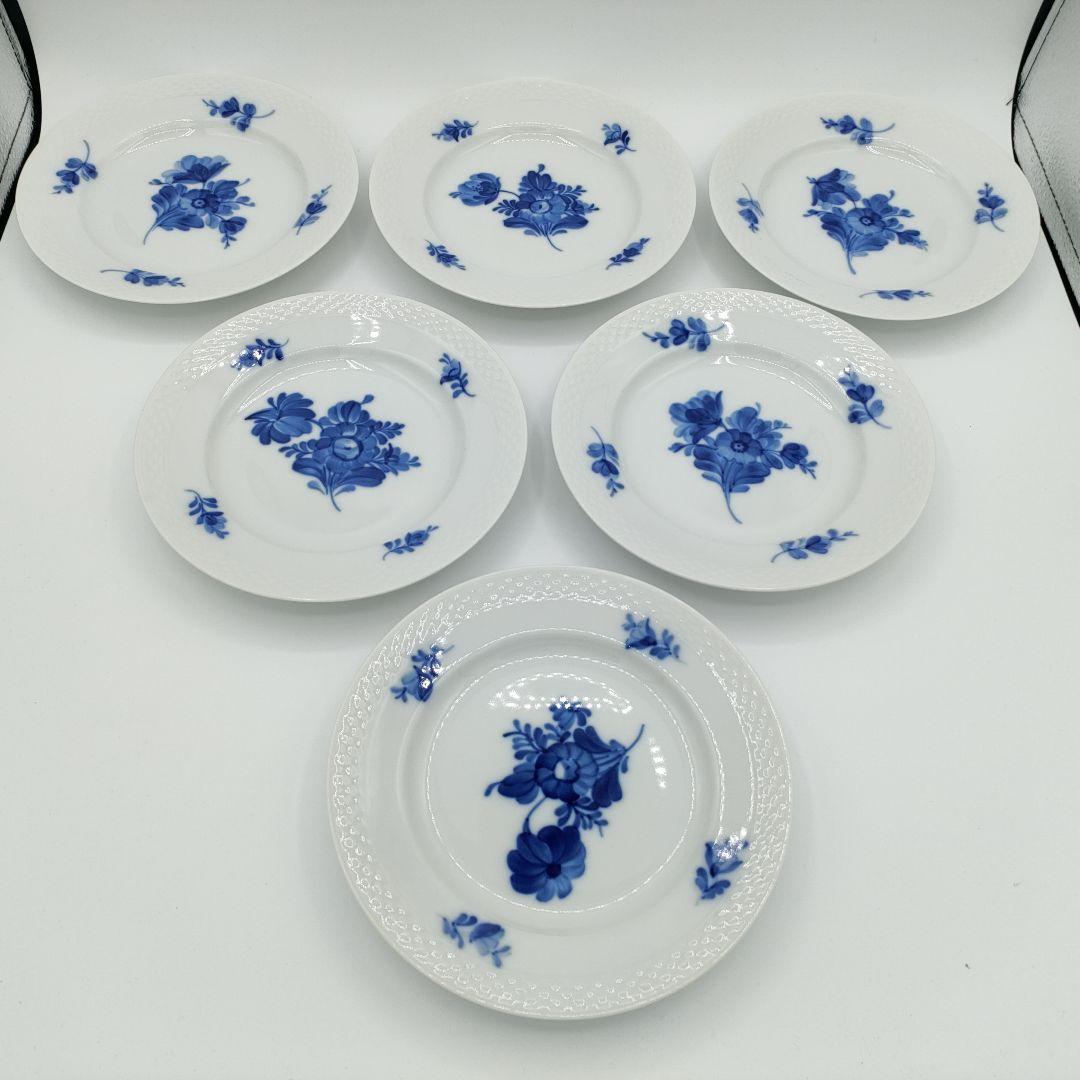 ロイヤルコペンハーゲン　ブルーフラワー　プレイン　17.5cm 6枚セット