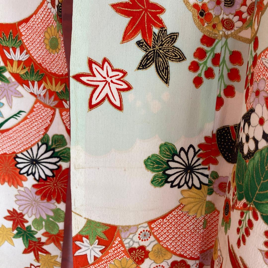 七五三　7歳　アンティーク　着物と長襦袢