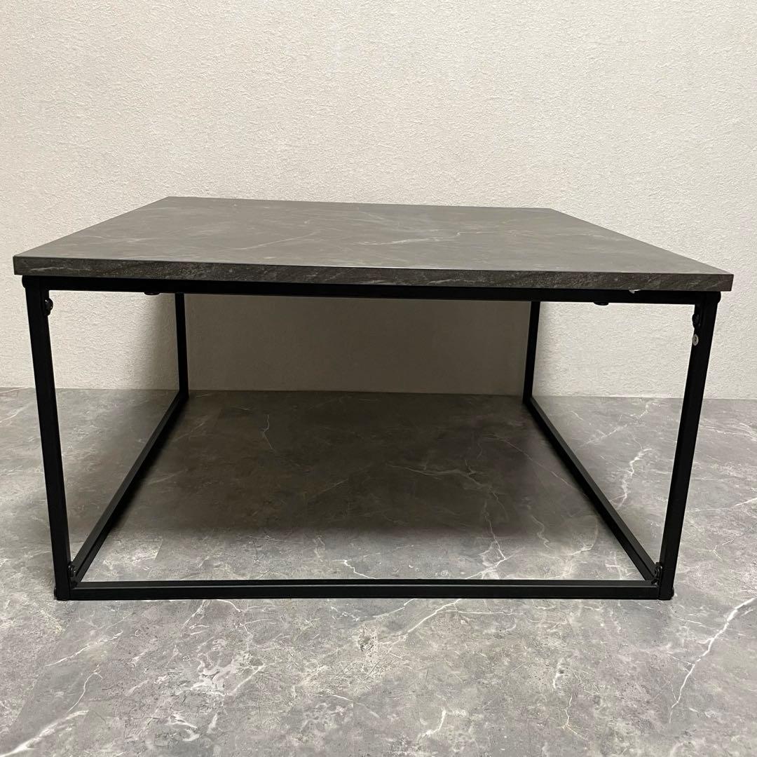 【美品】LOWYA ロウヤ 大理石柄 ネストテーブル　ローテーブル