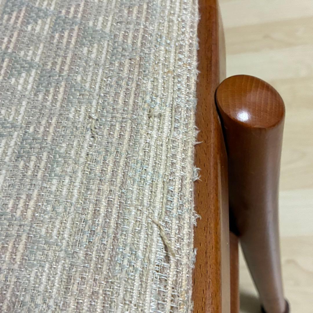 カリモク　ラタン　オールドカリモク　ソファー　2人掛け　ベンチ　高級　ビンテージ