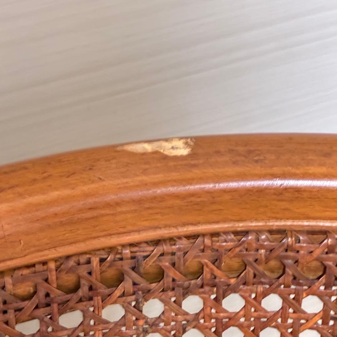 カリモク　ラタン　オールドカリモク　ソファー　2人掛け　ベンチ　高級　ビンテージ