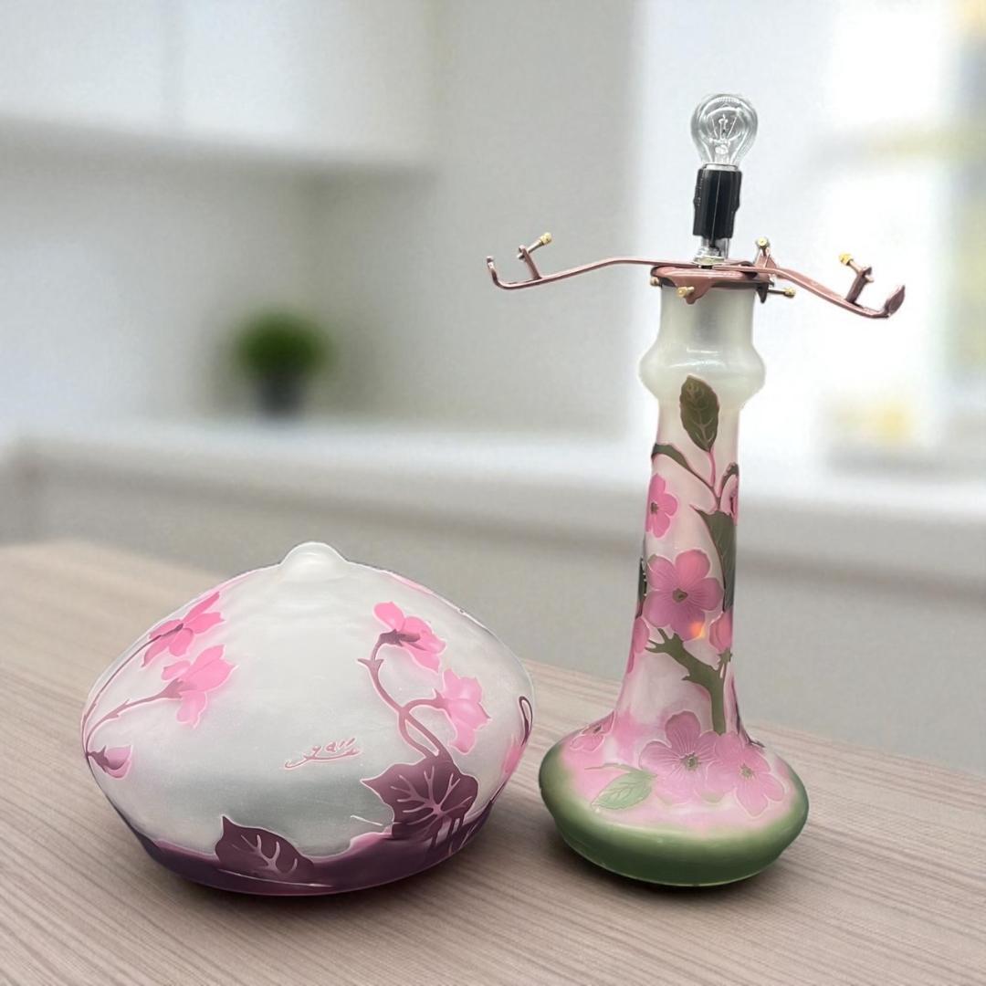 フォロー割　ガレ風　テーブルランプ　フロアランプ　アンティーク調　高さ49cm