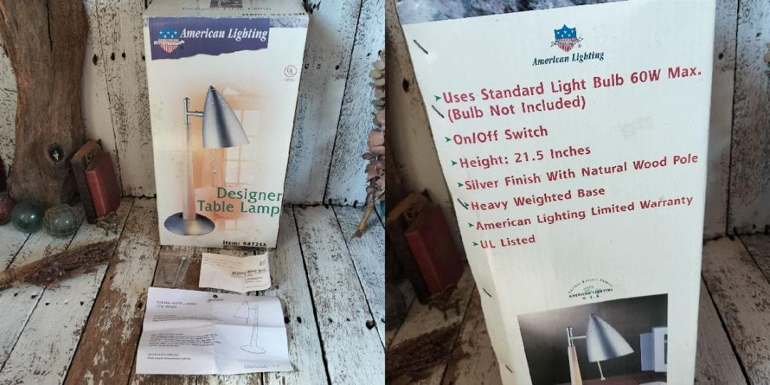 ヴィンテージ 未使用 アメリカンライティング 海外コンセント スタンドライト