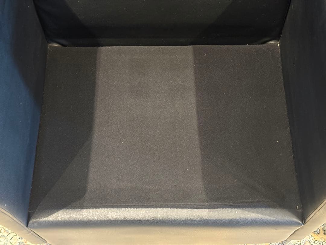 ①ブラック モダン 1人掛けソファ 1Pソファ 合皮レザー アンティーク SG