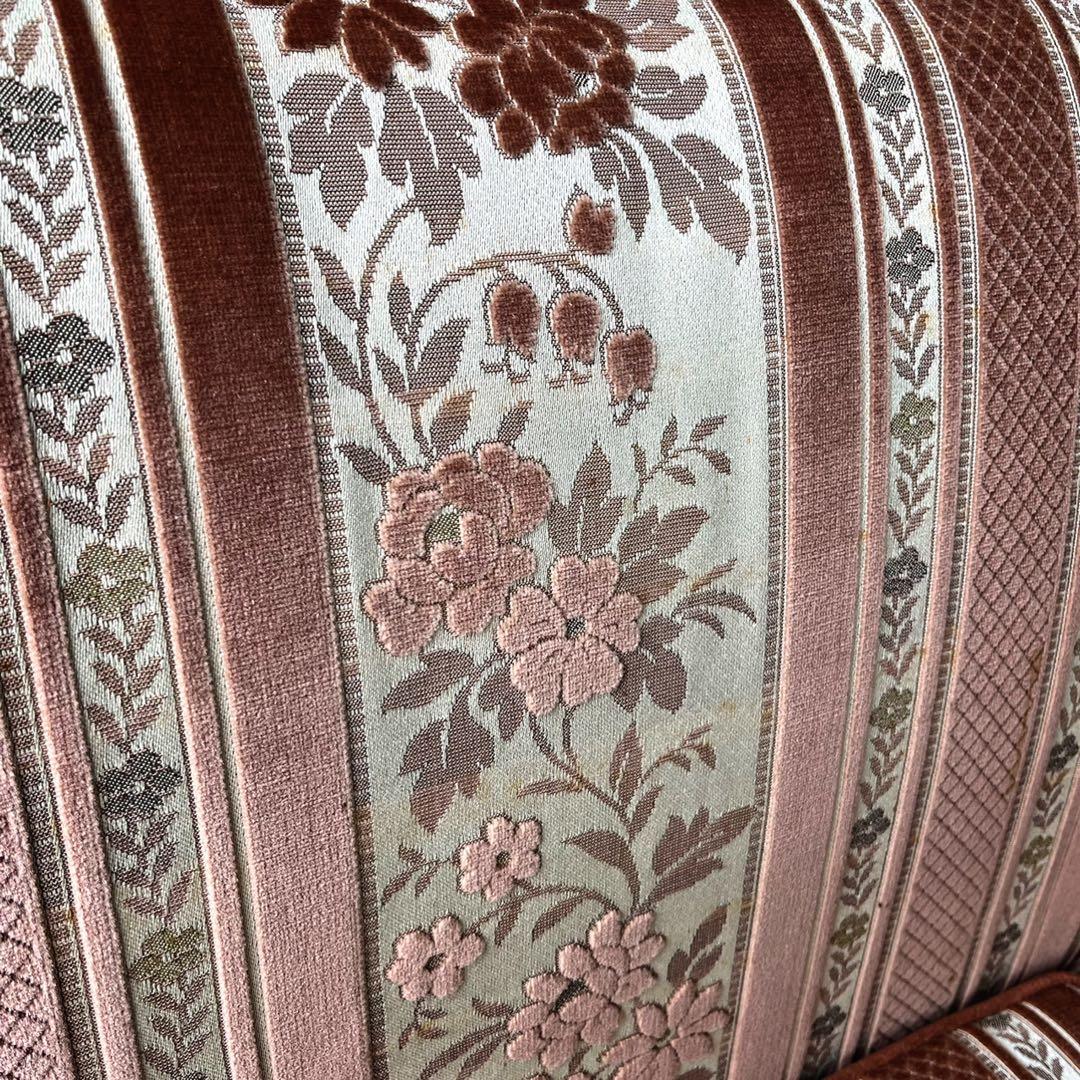 取付無料！マルニ マキシマム アンドリュー ロココ調 猫脚姫系花柄ピンクソファ✨