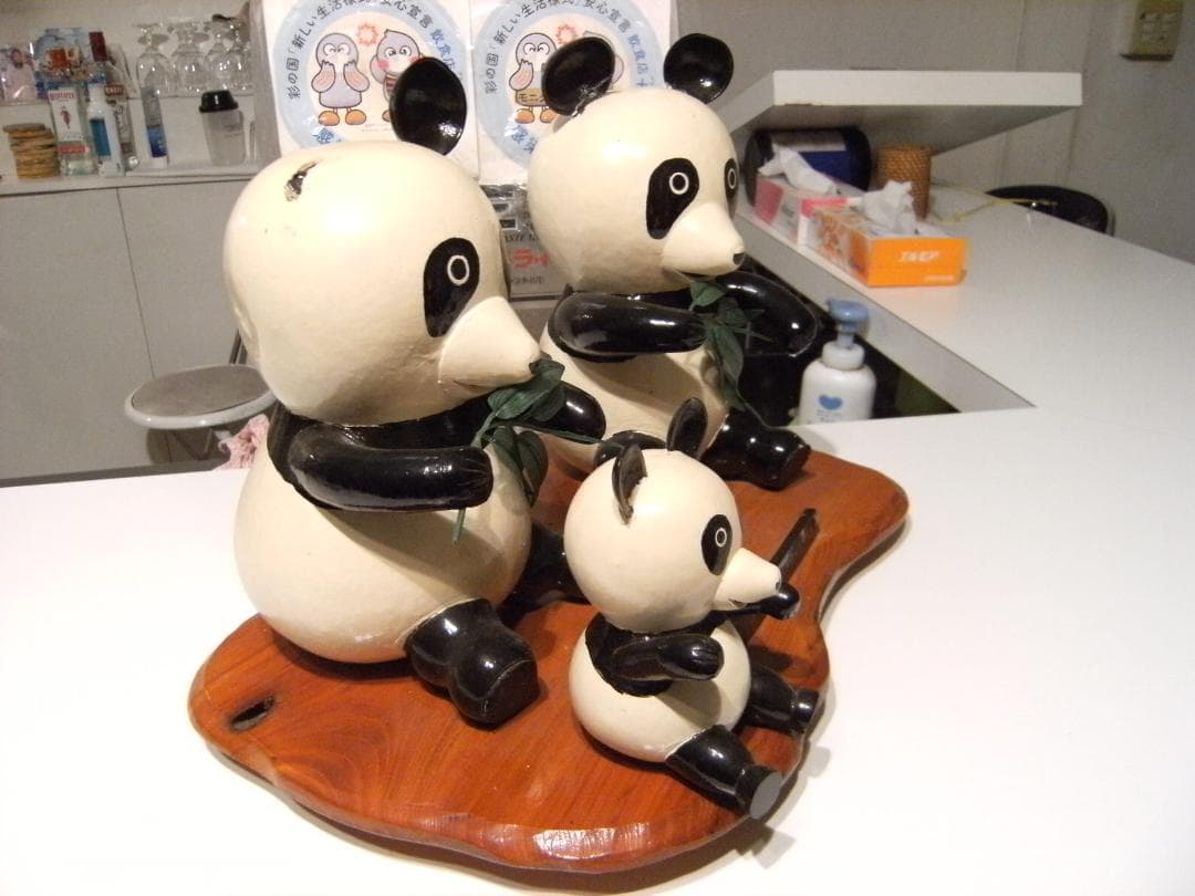 希少★レトロ★上野動物園 パンダ シンシン リーリー 子供 人形 3点セット