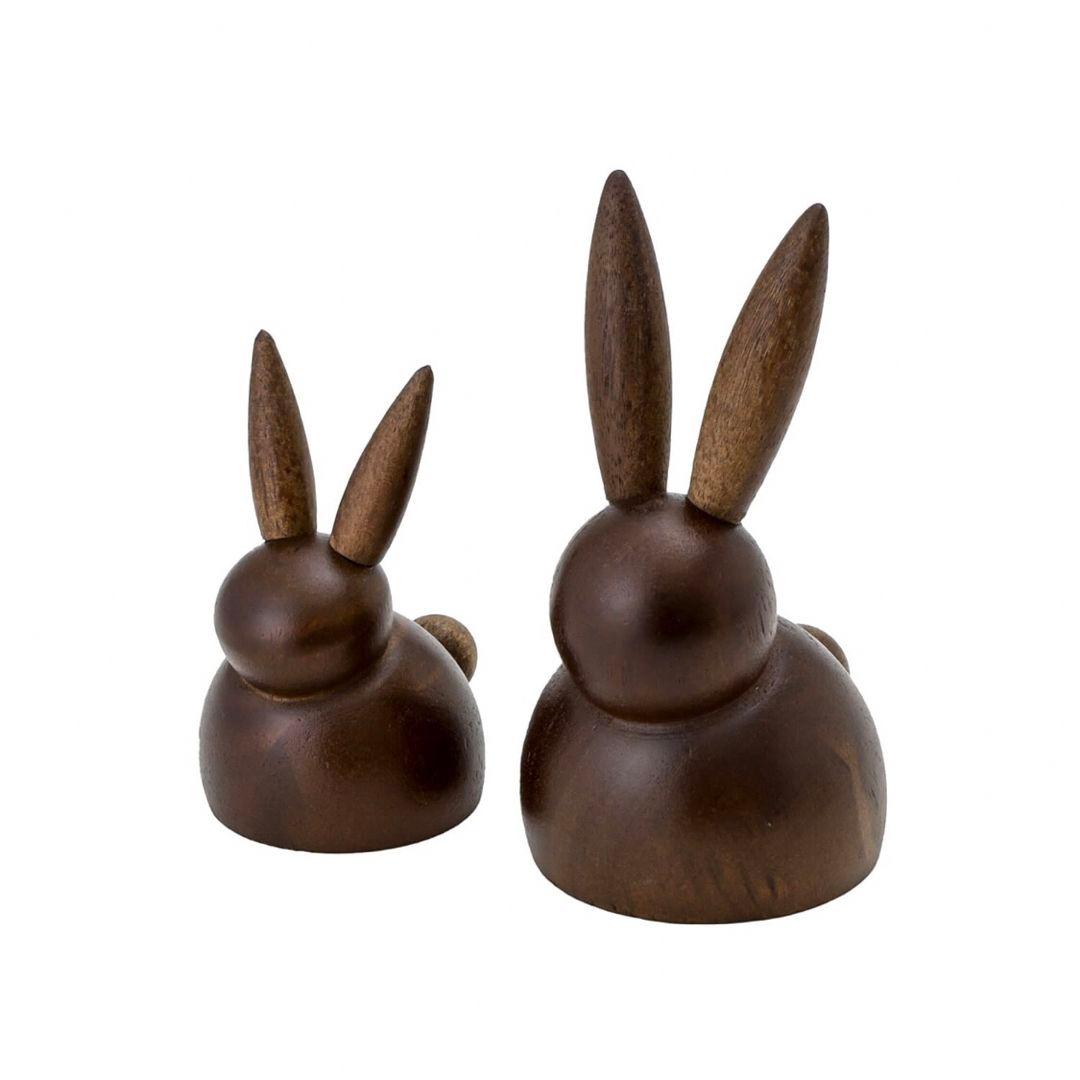 ウサギの木製置物セット
