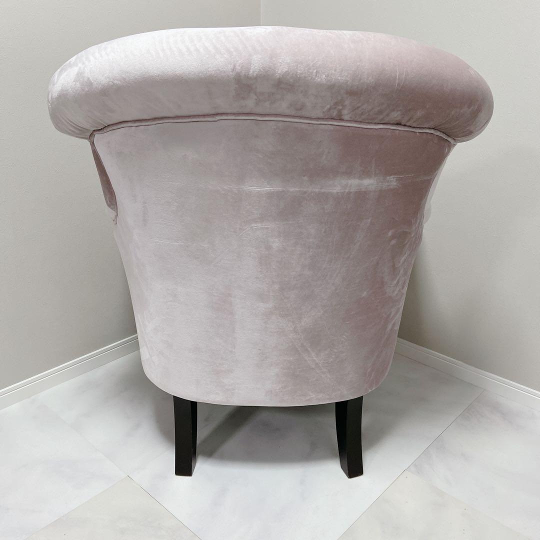 キノ　kino チェスターフィールドソファー　アームチェア ピンク 1人掛け