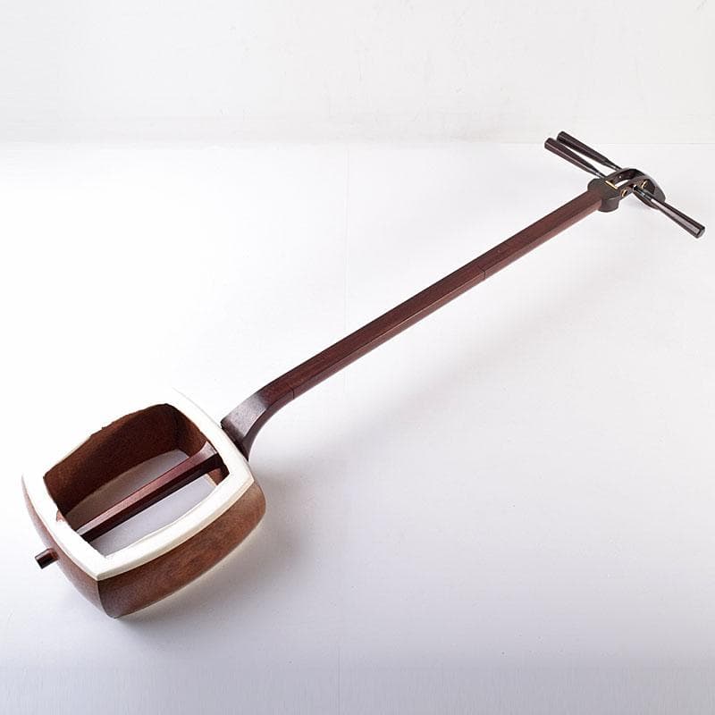 和楽器 弦楽器 唐木紫檀棹 金細三味線 ハードケース付 M R8637B