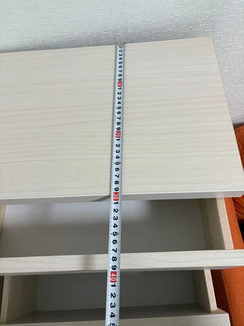 ホワイト 5段チェスト 木製引き出し