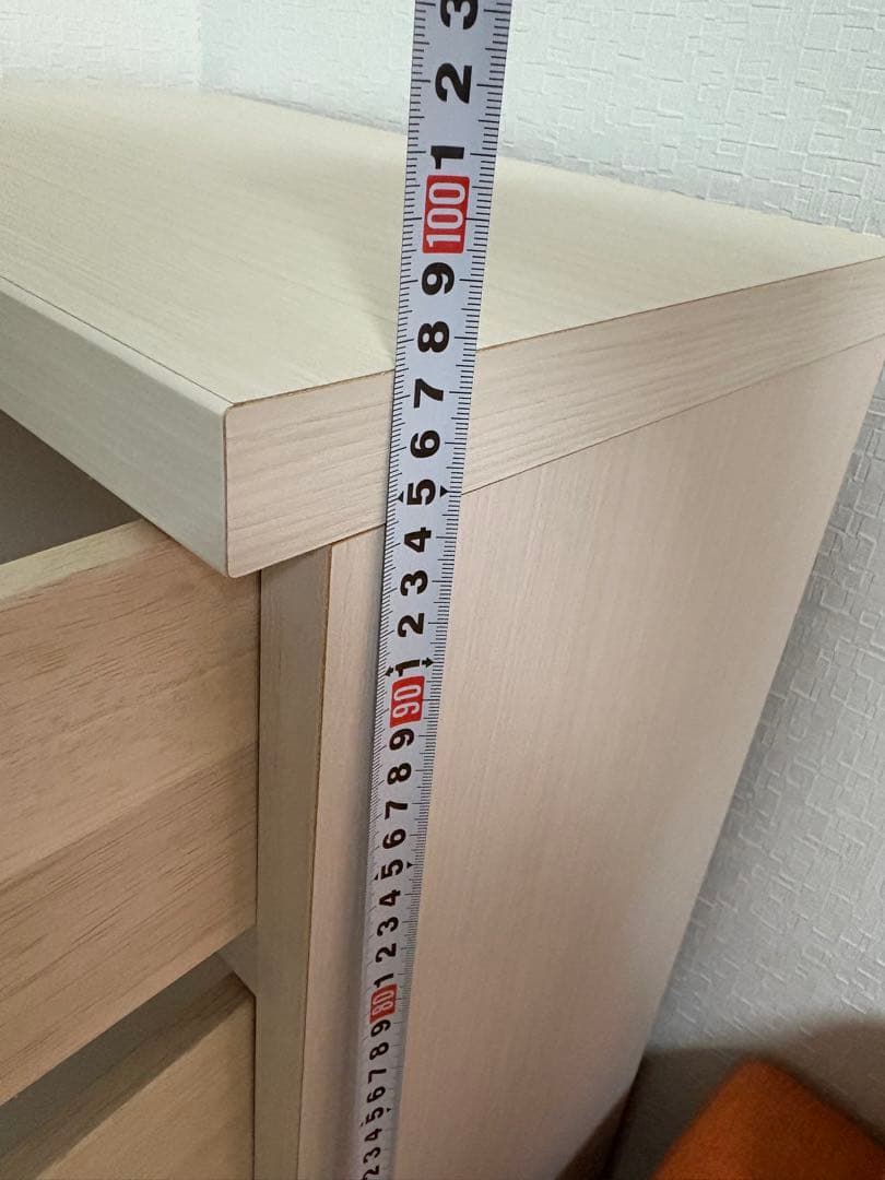 ホワイト 5段チェスト 木製引き出し