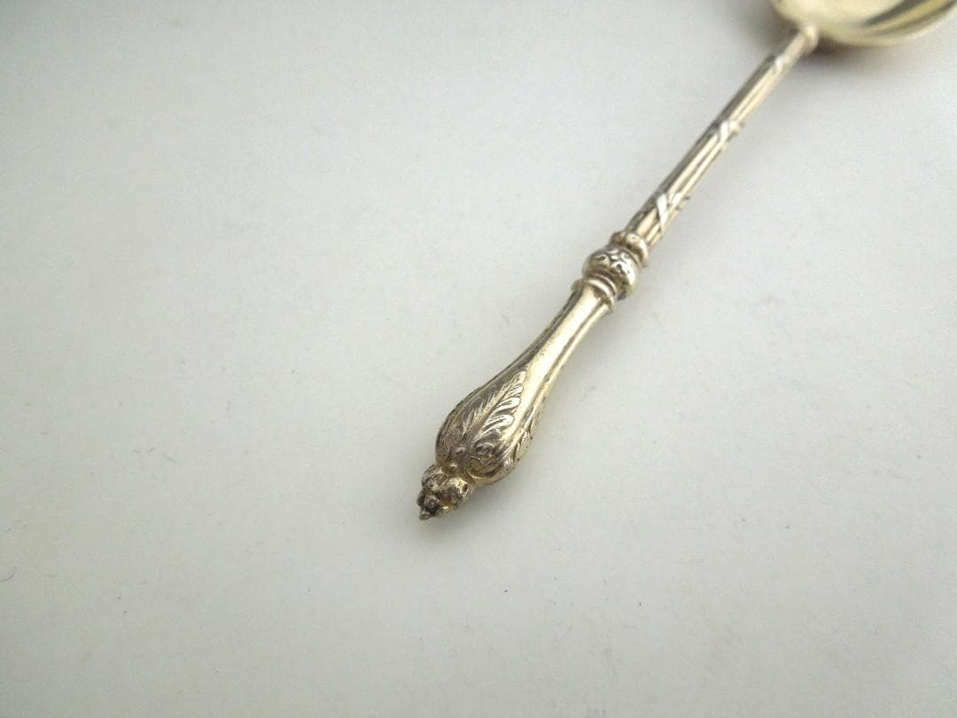 フランス　シルバースプーン　純銀　ヴェルメイユ