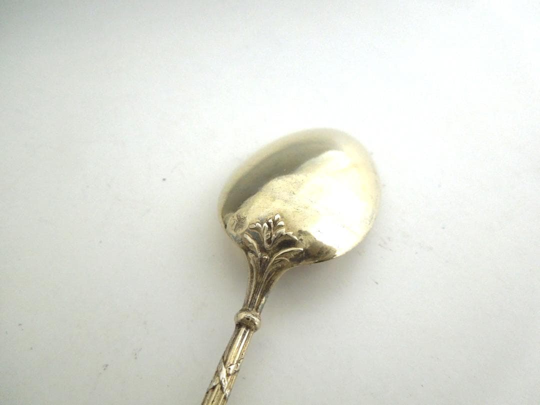 フランス　シルバースプーン　純銀　ヴェルメイユ