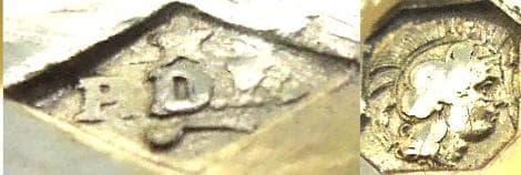 フランス　シルバースプーン　純銀　ヴェルメイユ