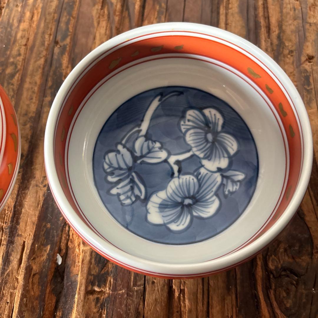 源右衛門】古伊万里の伝統 日本名窯 舘林源右衛門作 染錦牡丹見込文 取