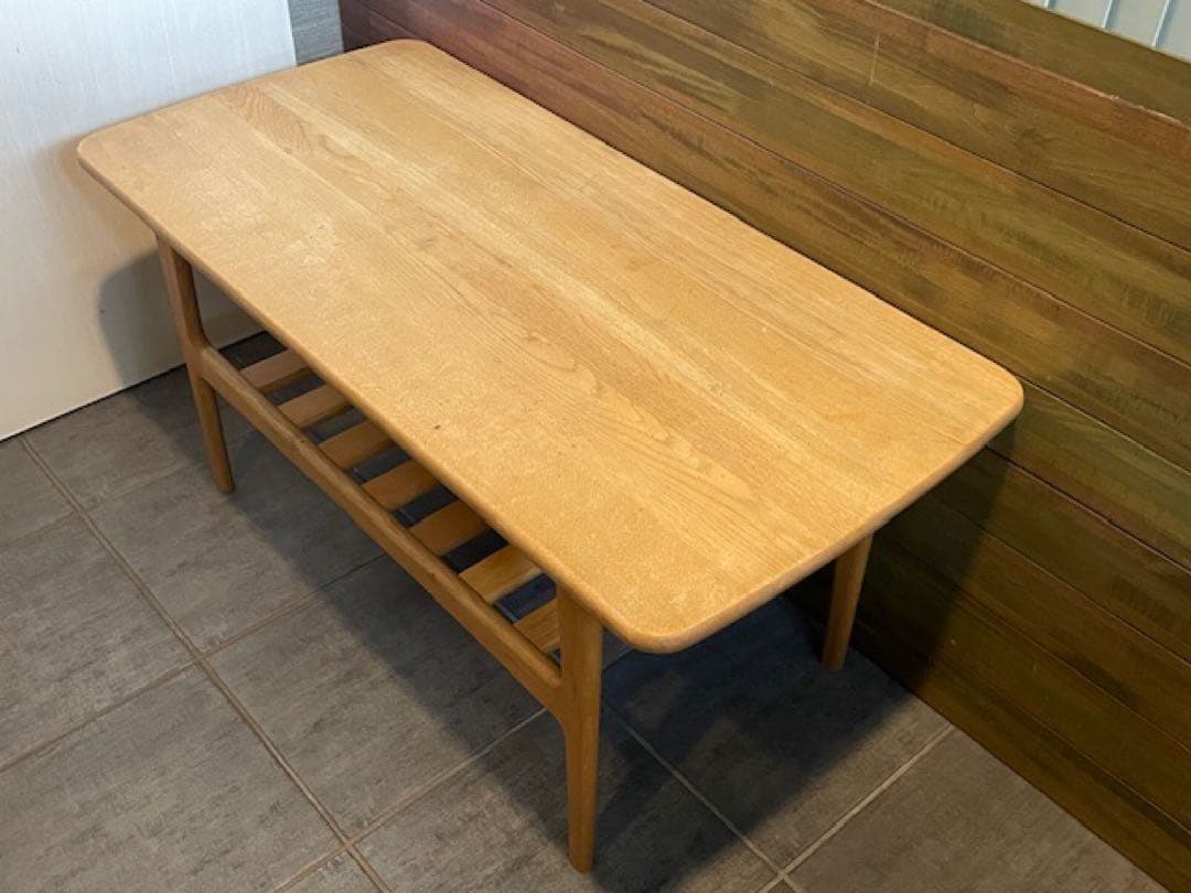 ■起立木工KIRITSU 無垢材オークリビングテーブル■天然木センターテーブル