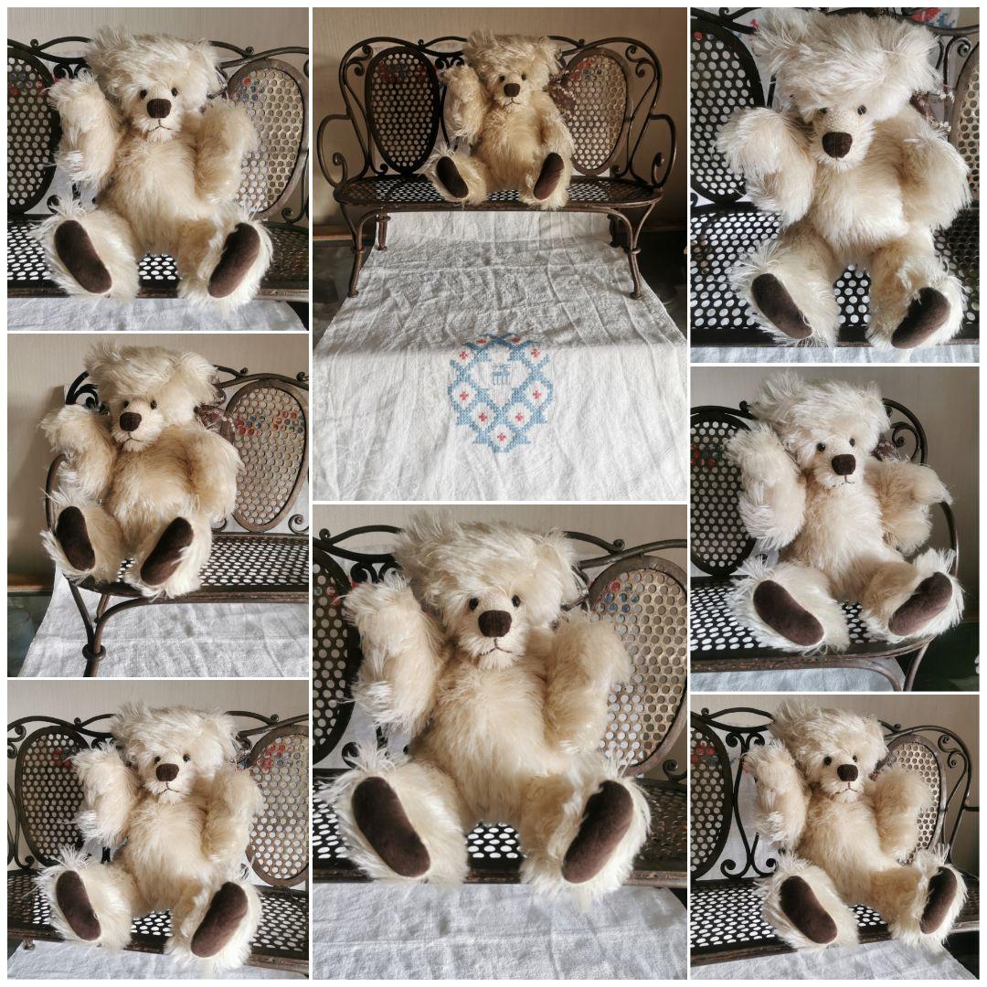 人形作家様ハンドメイド✃ヴィンテージ 毛足の長いテディベア 長髪