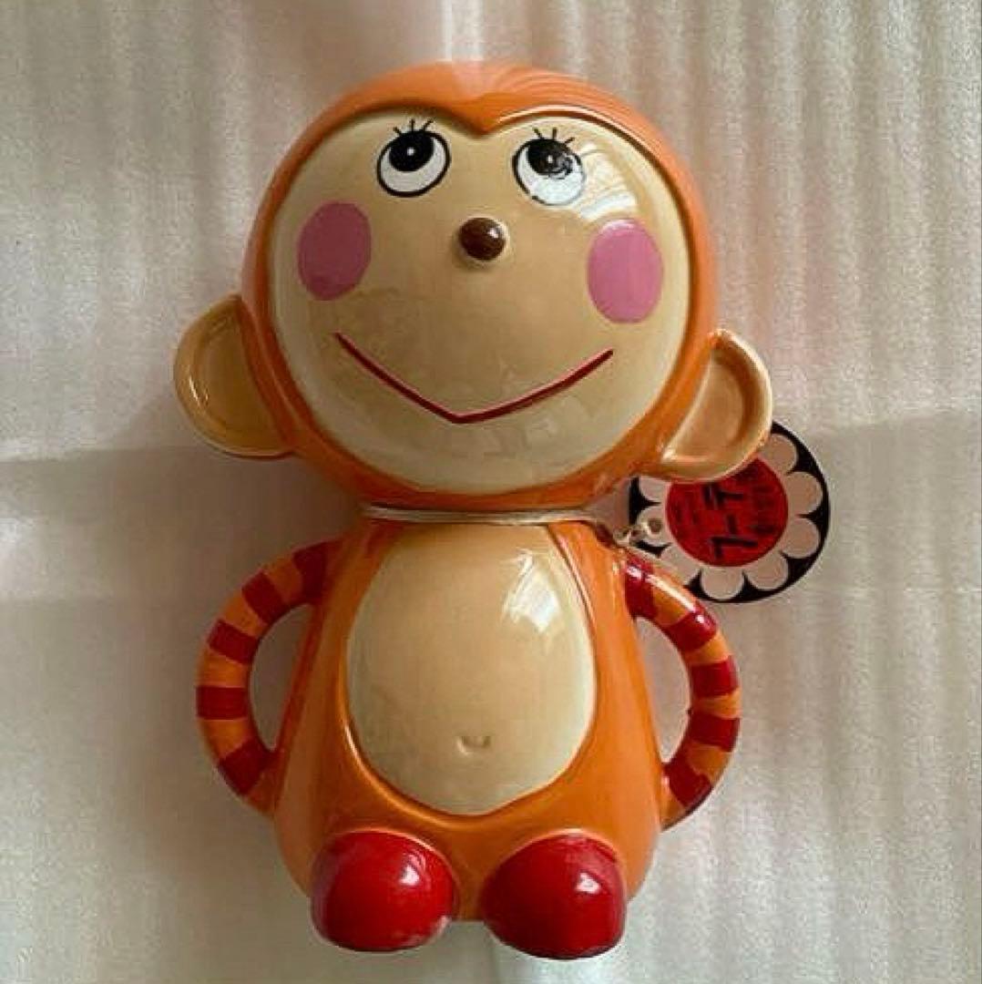 昭和レトロポップ　内藤ルネ フーテン動物園 おさる　貯金箱 RUNE