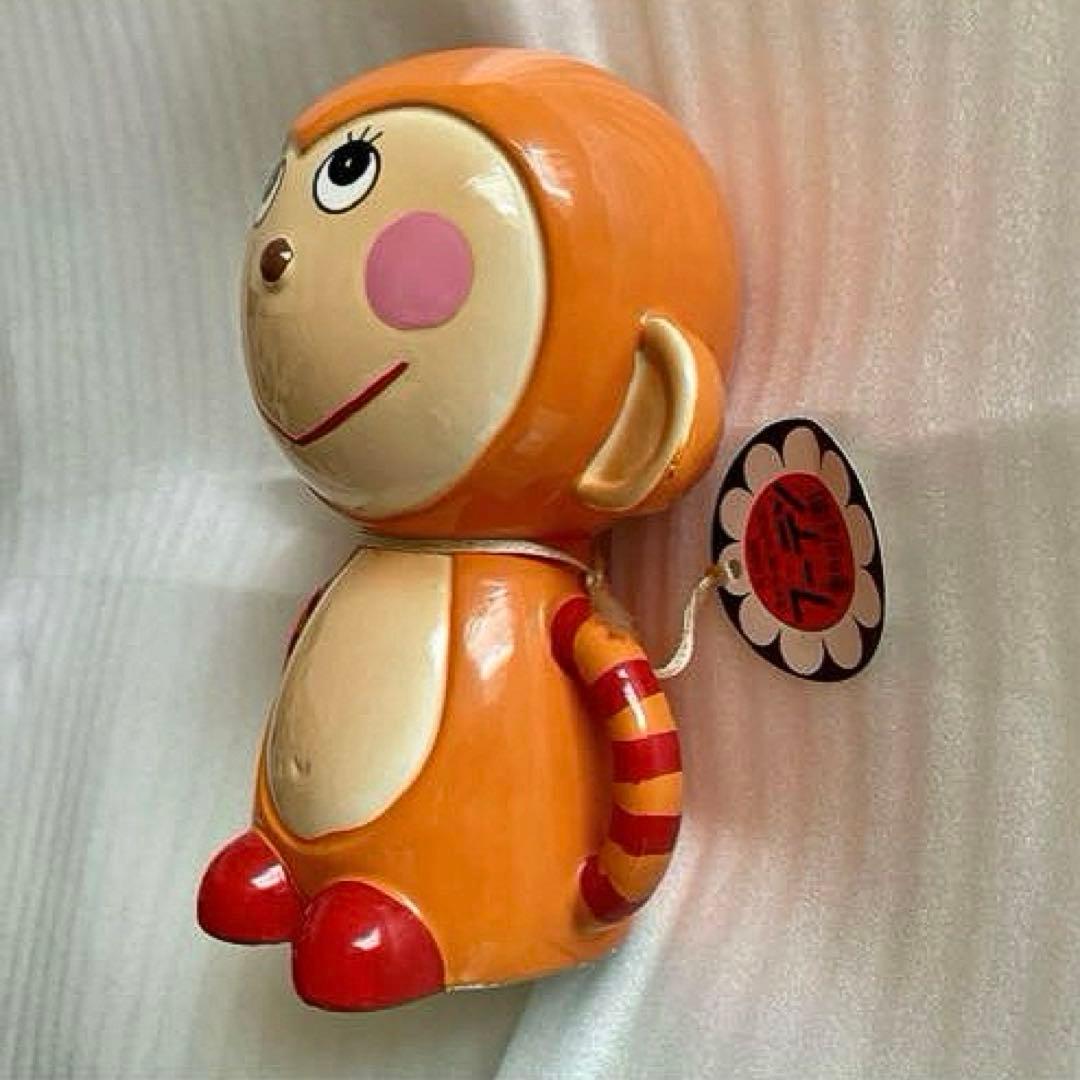 昭和レトロポップ　内藤ルネ フーテン動物園 おさる　貯金箱 RUNE