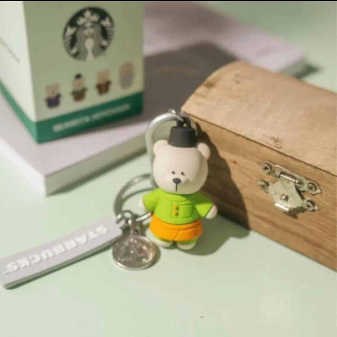 海外スタバ】シンガポールスタバ ベアリスタキーホルダーBOX4個セット
