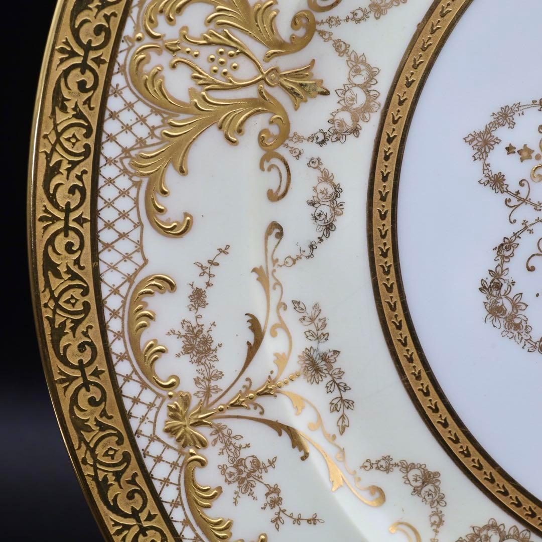 ウィリアムゲラン リモージュ ゴールド 金盛 金彩 27.3cm 飾り皿