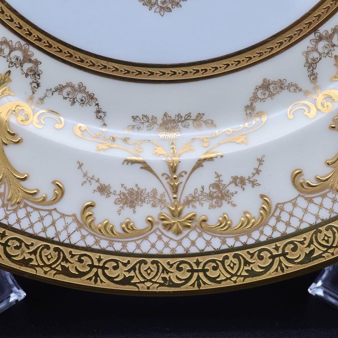 ウィリアムゲラン リモージュ ゴールド 金盛 金彩 27.3cm 飾り皿